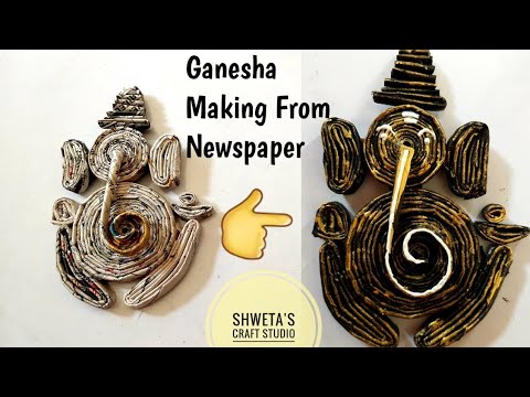 Newspaper Ganesha Making
