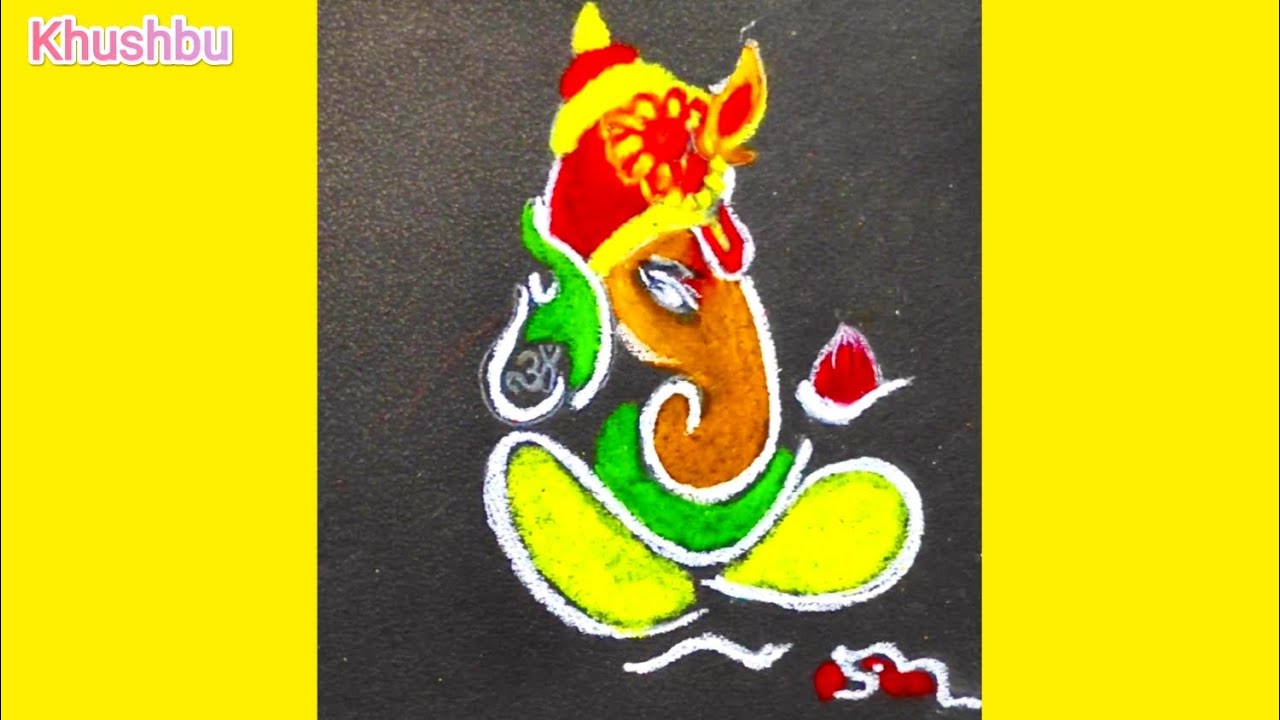Ganesha with oil paste colors