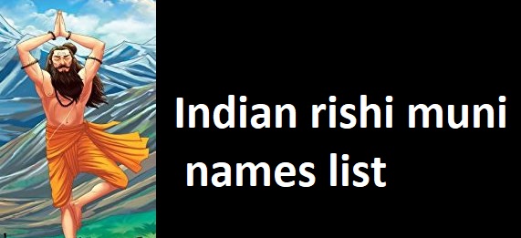 indian rishi muni names list